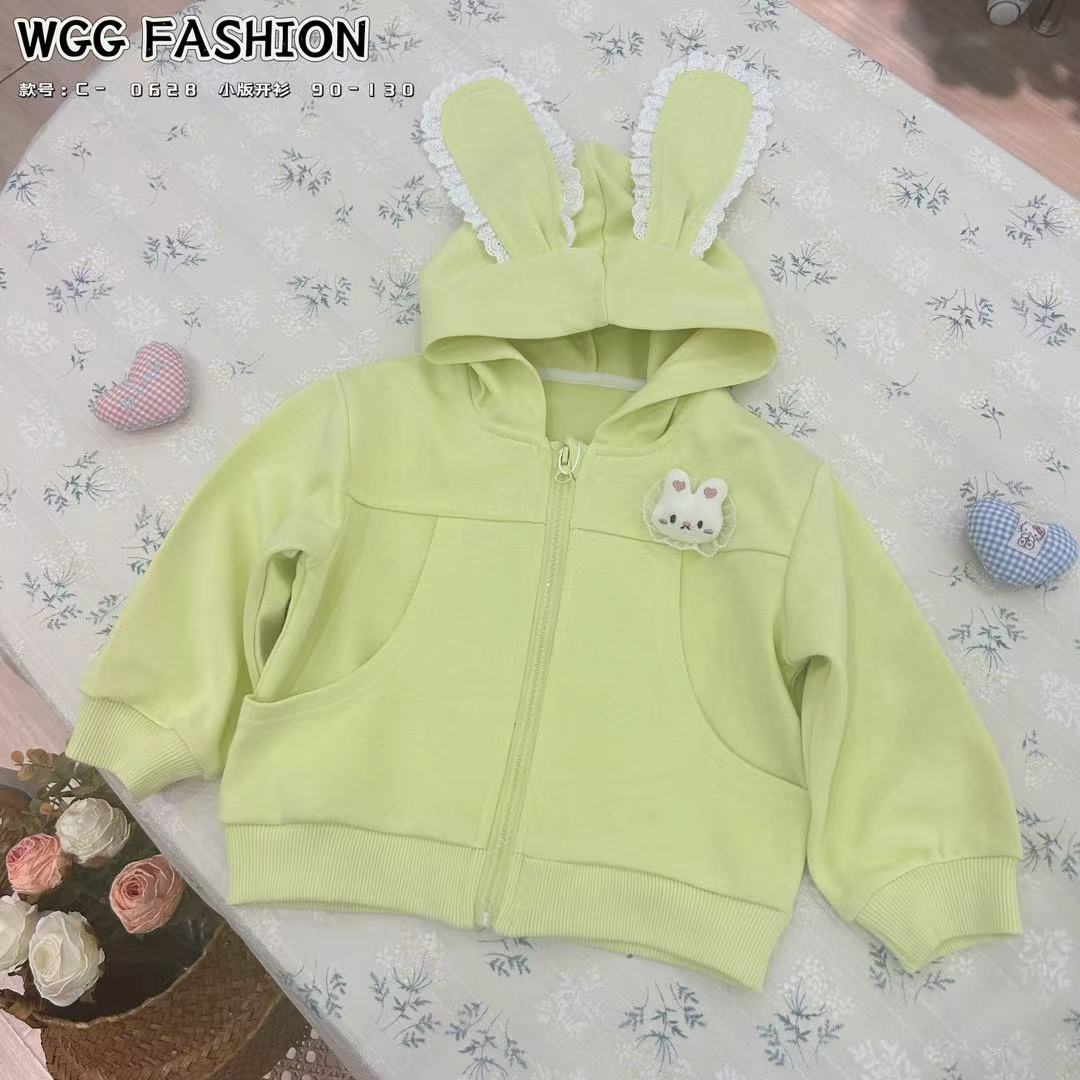 女童拉链连帽春秋夹克秋季开衫时尚女宝外套休闲儿童