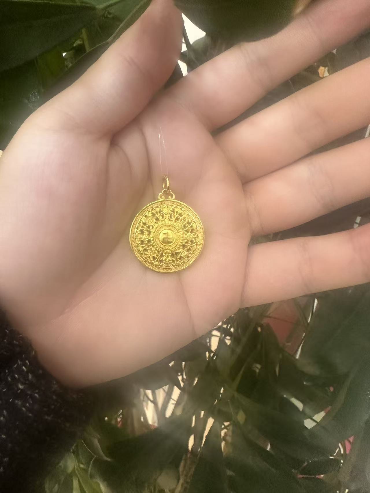 赛菲尔足金999.9八宝罗盘吊坠