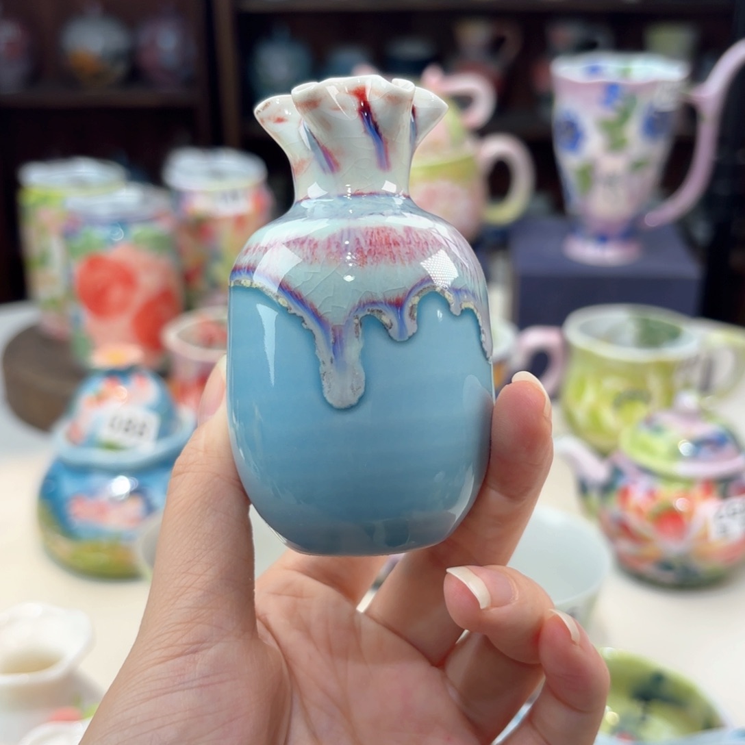 景德镇手绘高温釉下彩陶瓷茶具