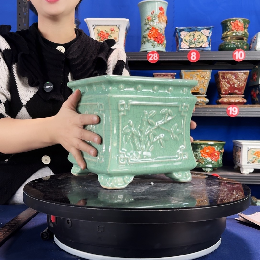 574浅绿微瑕外口20内深16