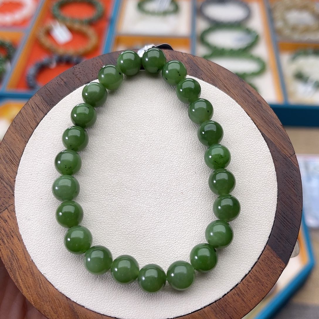 和田玉未镶嵌手串A14卡8