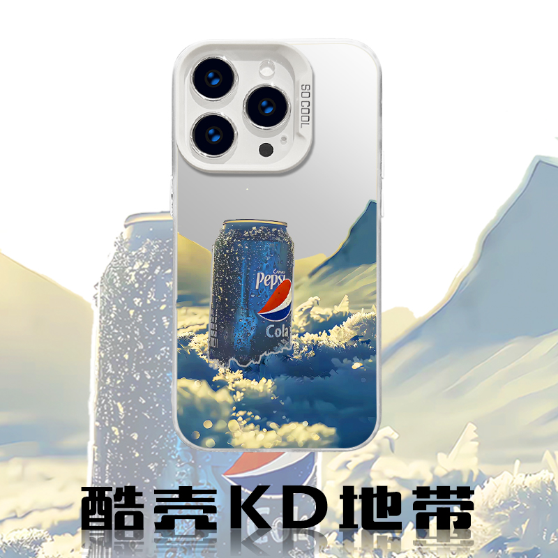 百事-彩银B软边散热适用苹果18promax/17小米OPPO一加VIVO手机壳