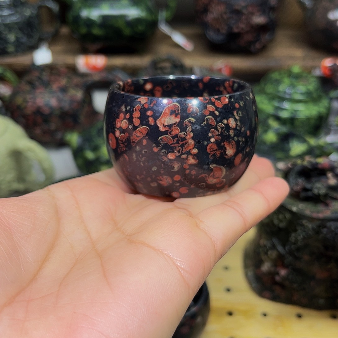 梅花石安山玉茶杯50cc