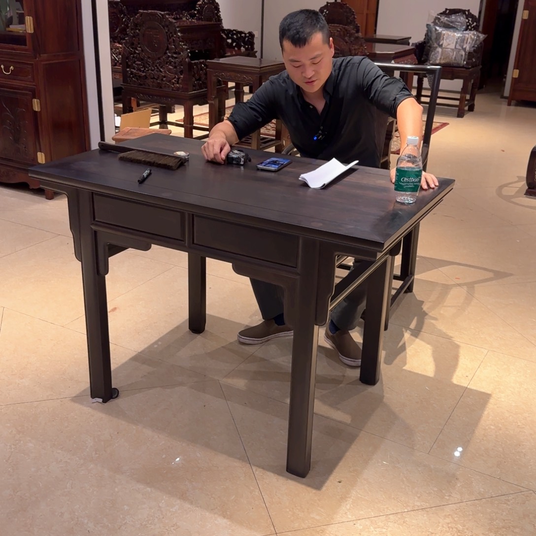 佛***香家具黑酸枝木类一桌一椅