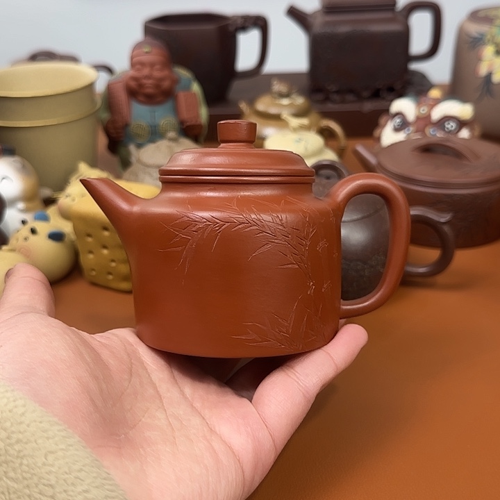 宜兴紫砂李建军老师朱泥德钟