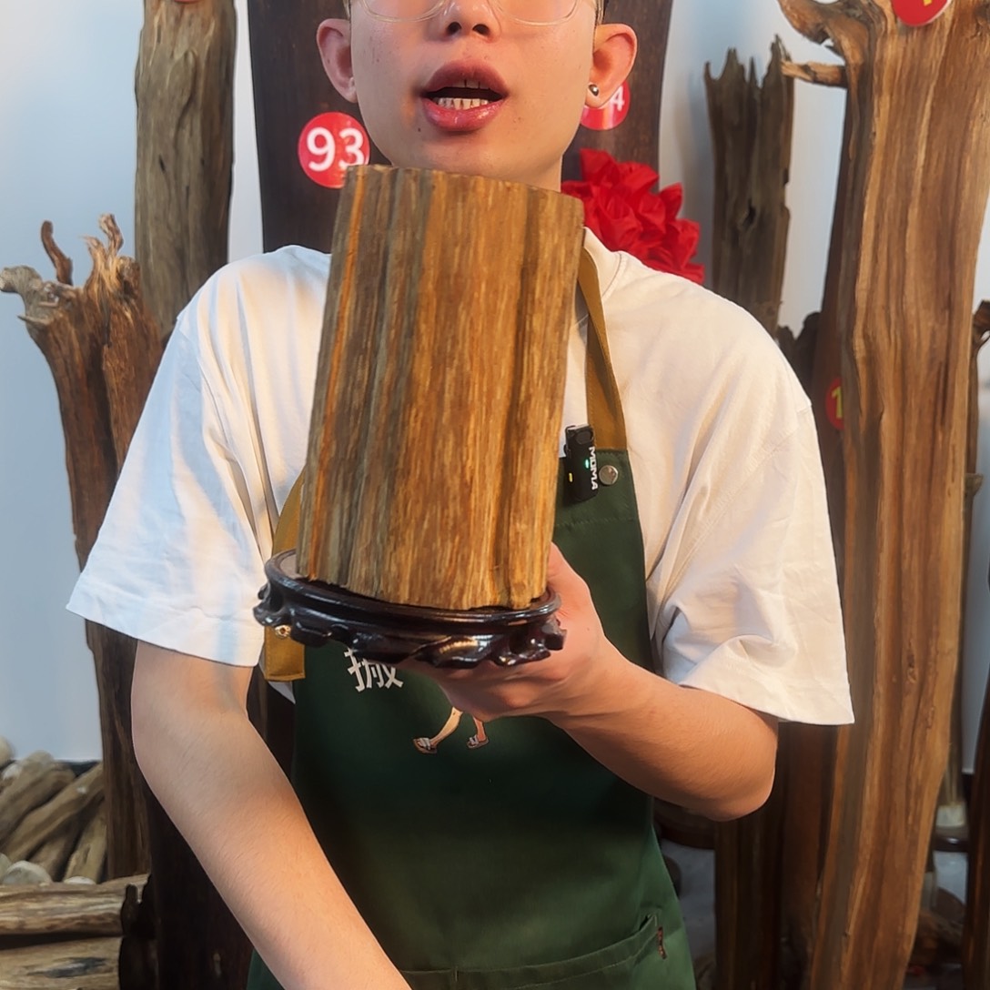 沉香摆件天然沉香原木摆件➕底座