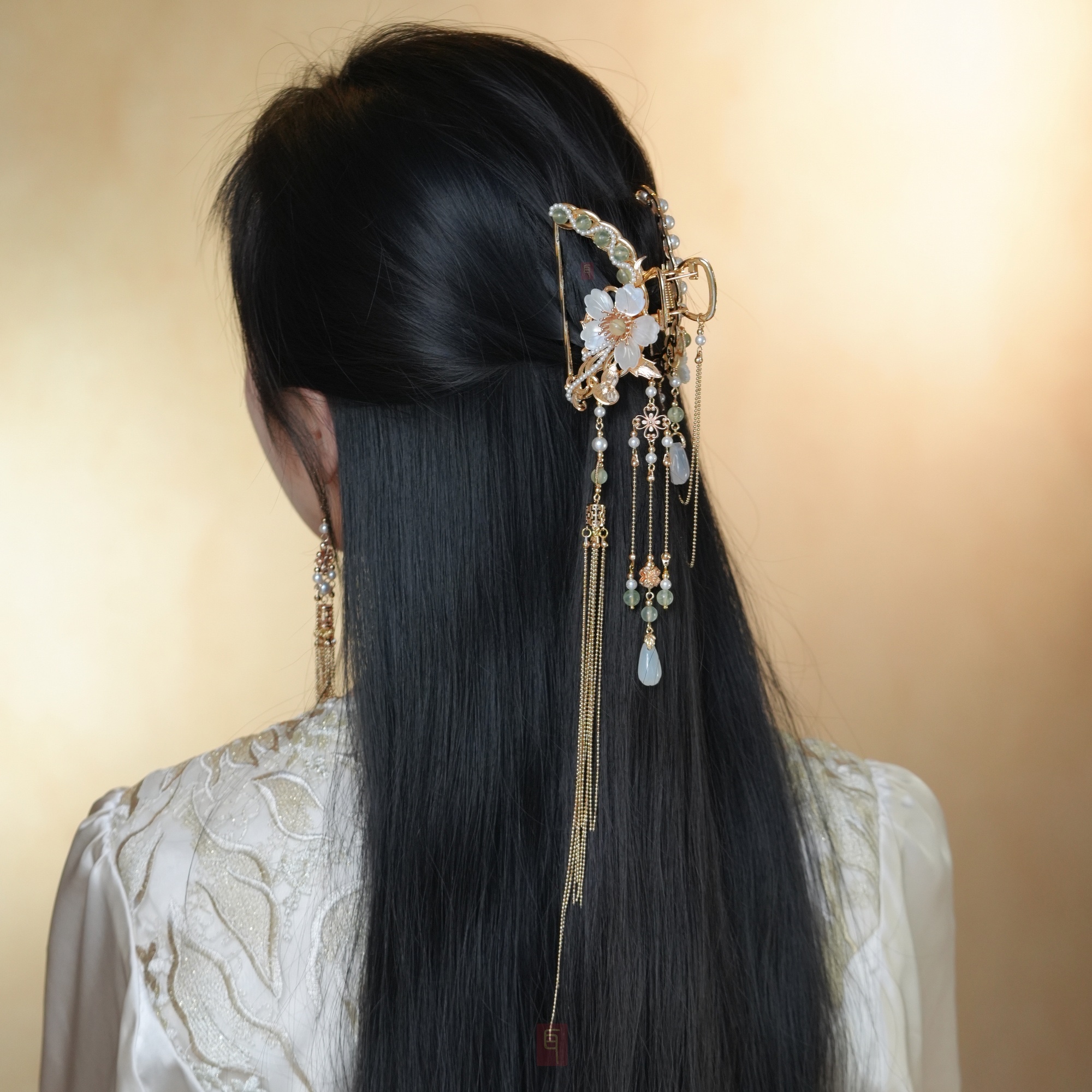 「素幸系列」芍药葫芦抓夹JSFS004/ 新中式原创设计