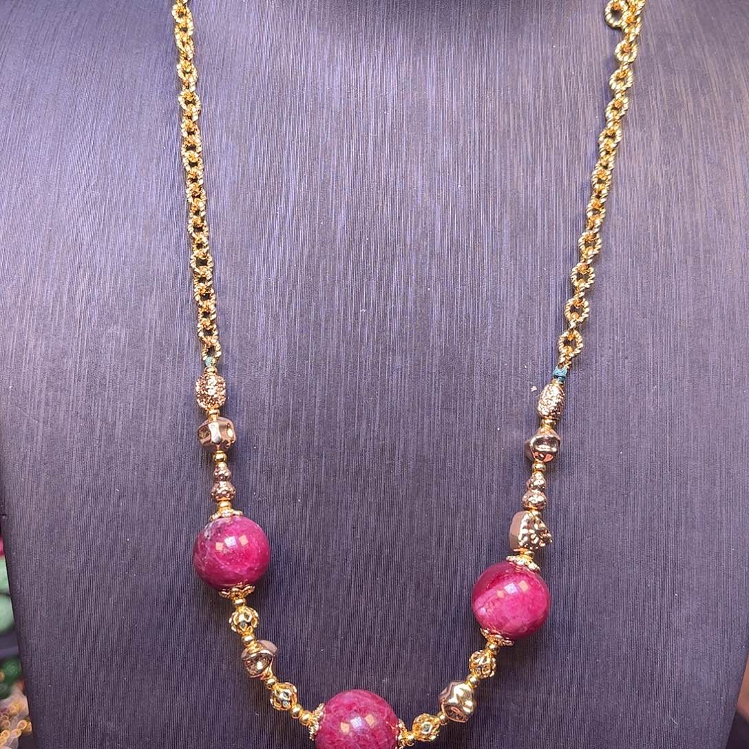 红宝石银S925镶嵌颈饰