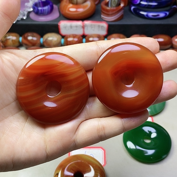 玛瑙/玉髓吊坠(不含链)未镶嵌阿**石