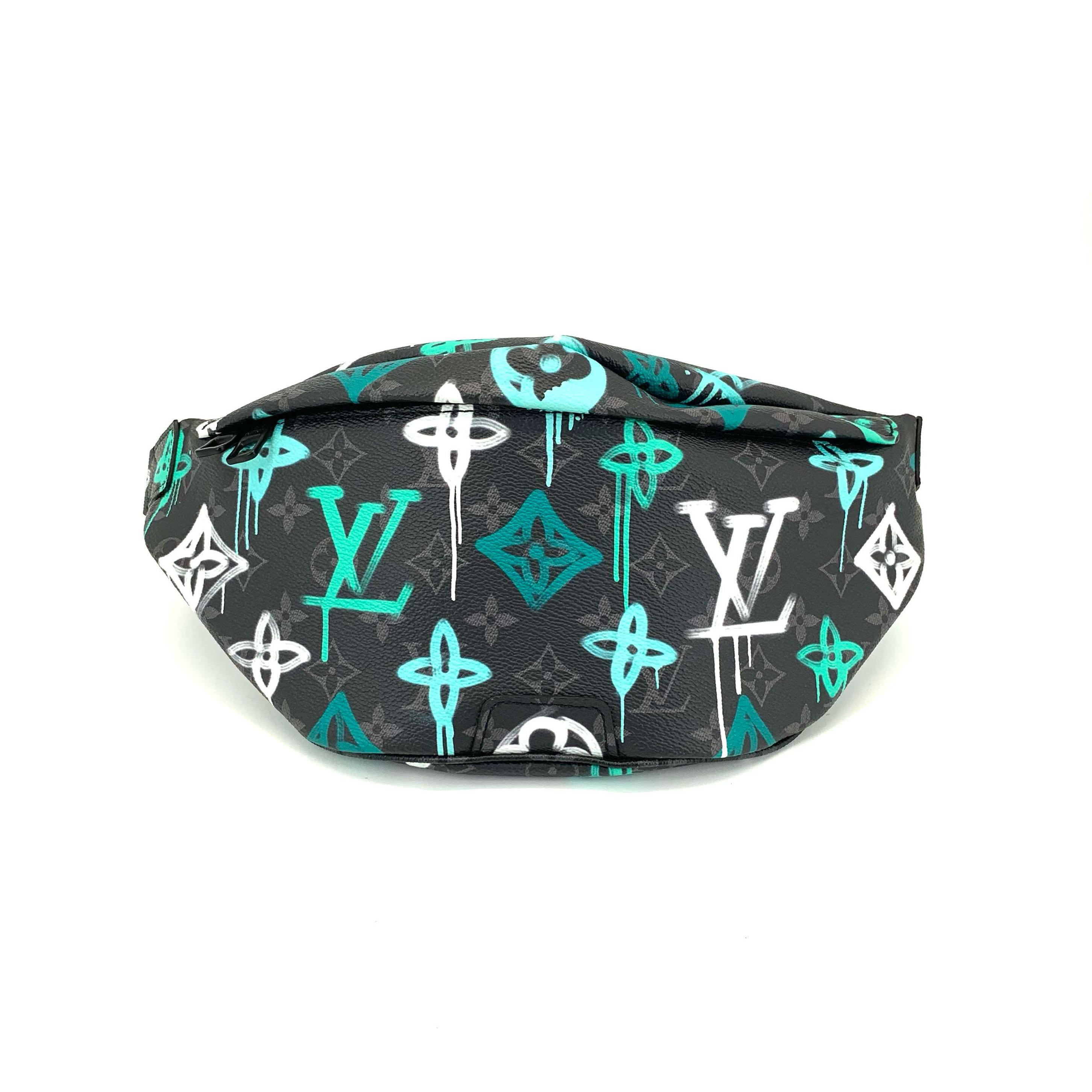 99新 LouisVuitton/路易威登 黑老花满印discovery胸腰包 尺44/15