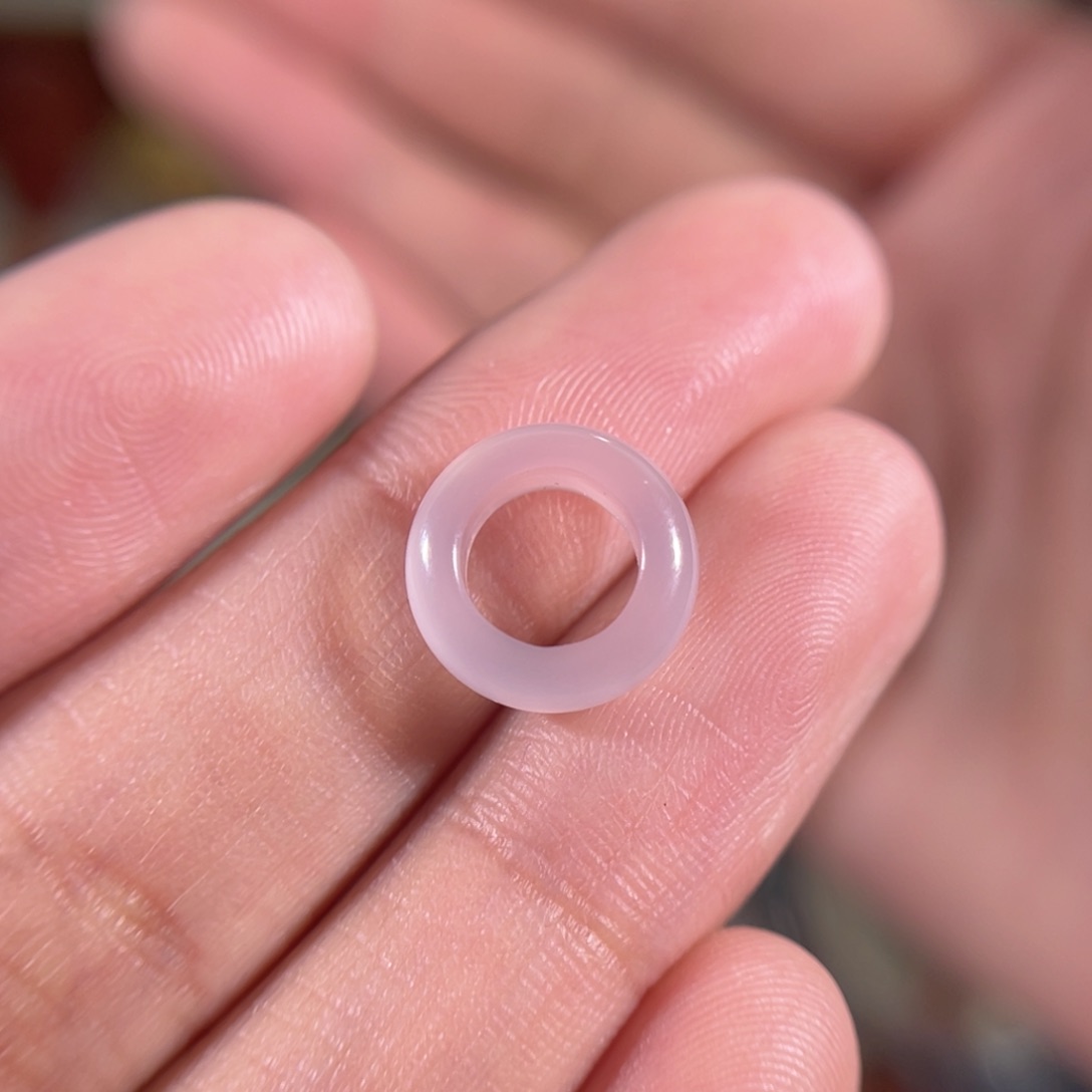 玛瑙/玉髓中洞子跑环内径6.9不退不换未镶嵌