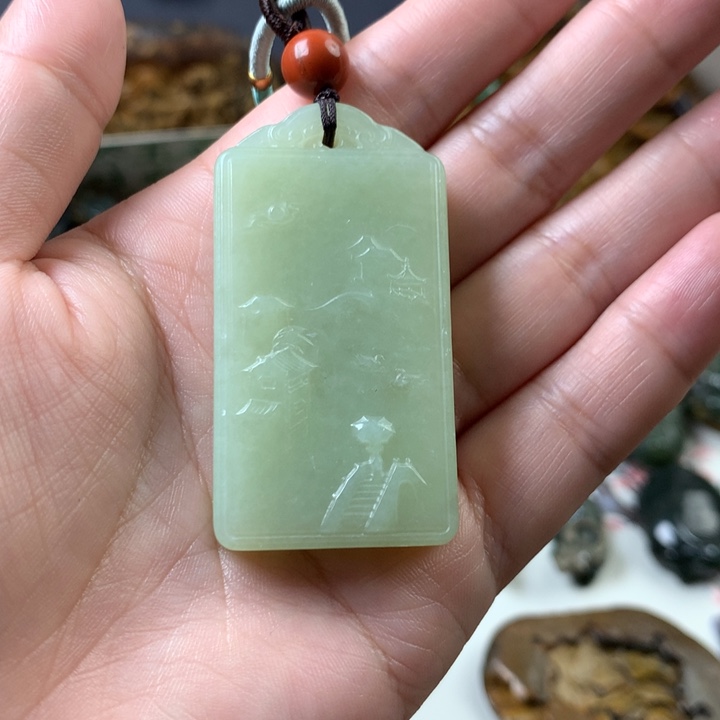 岫岩老玉（透闪石质玉）挂件未镶嵌