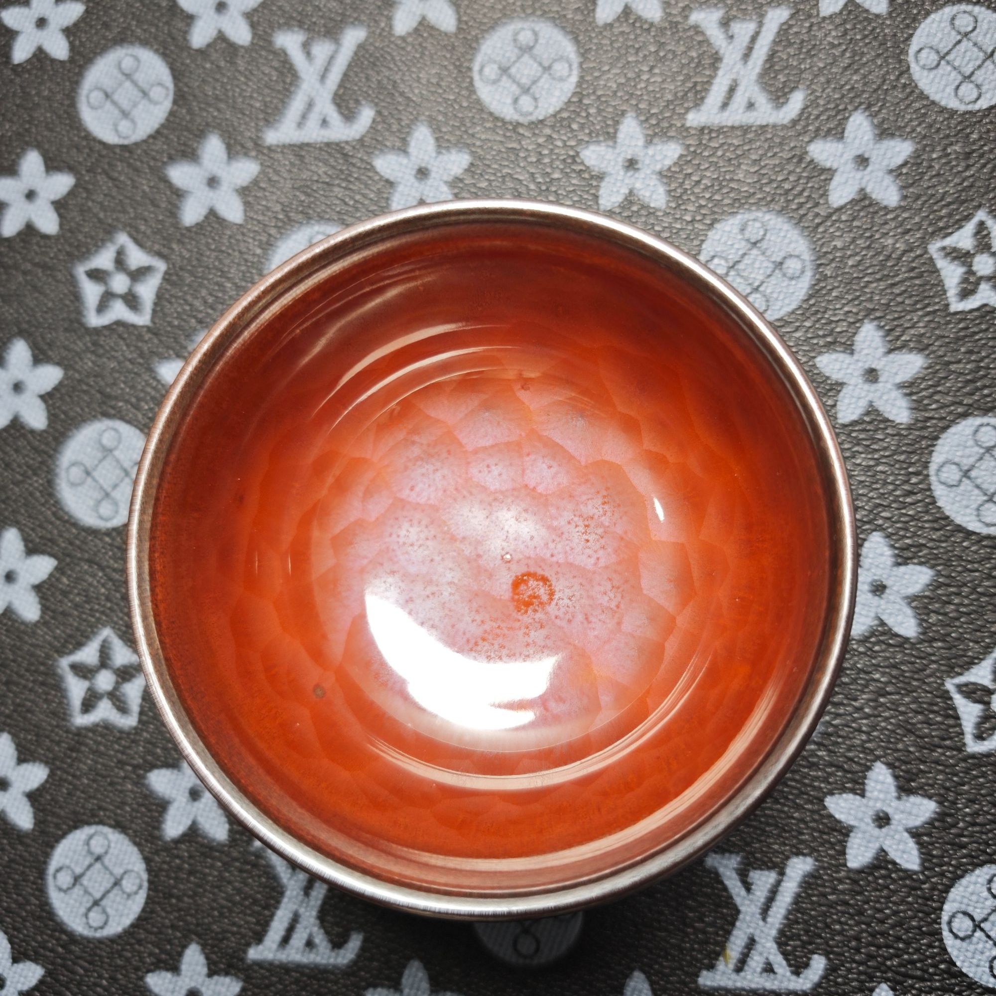 柿红祥云茶具主人杯