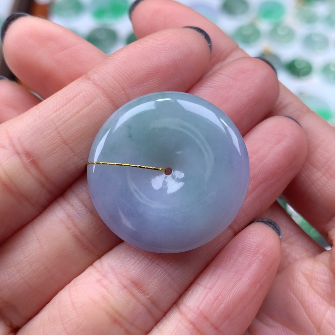 翡翠吊坠(不含链)未镶嵌平安扣