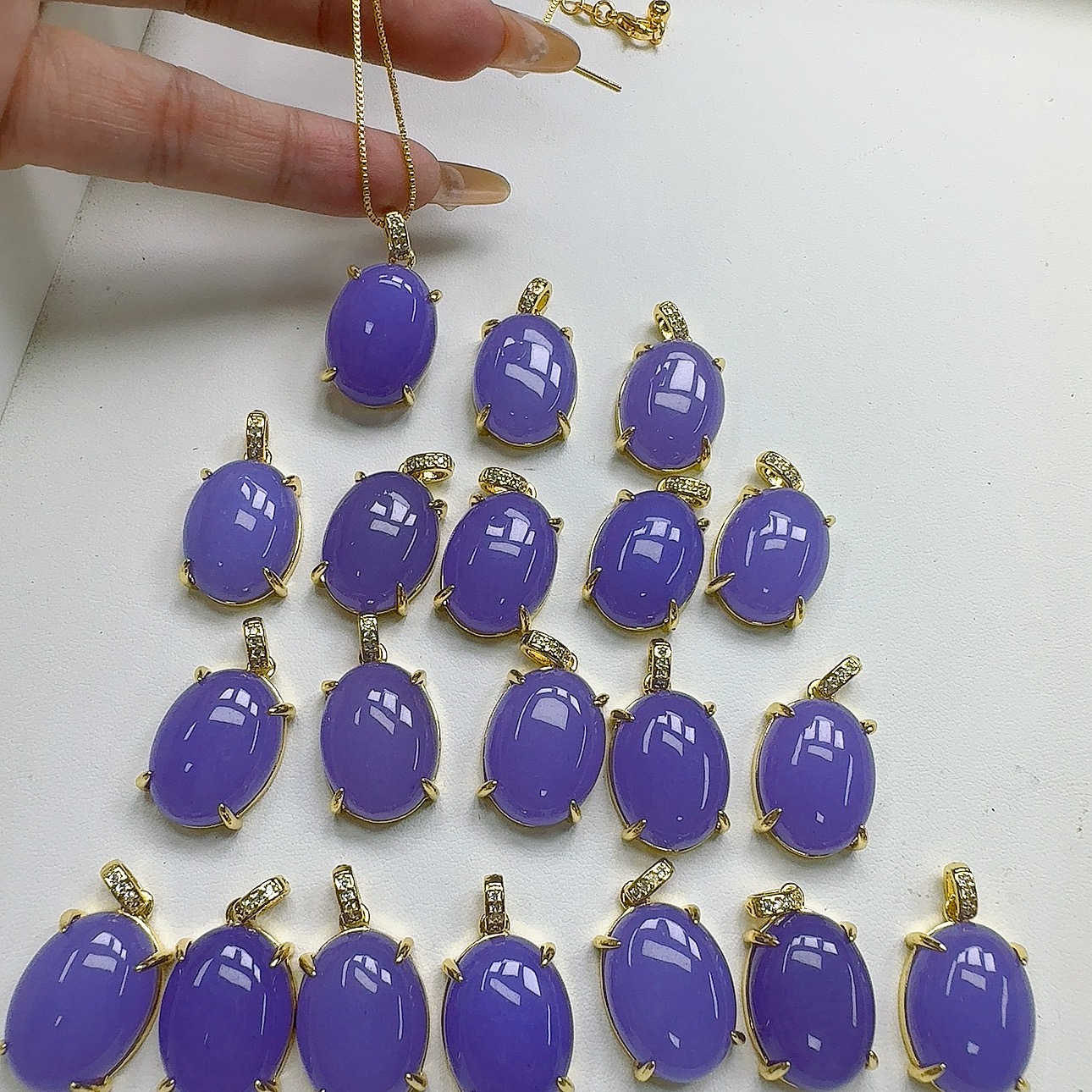 吊坠时尚原创紫四爪蛋面手工吊坠