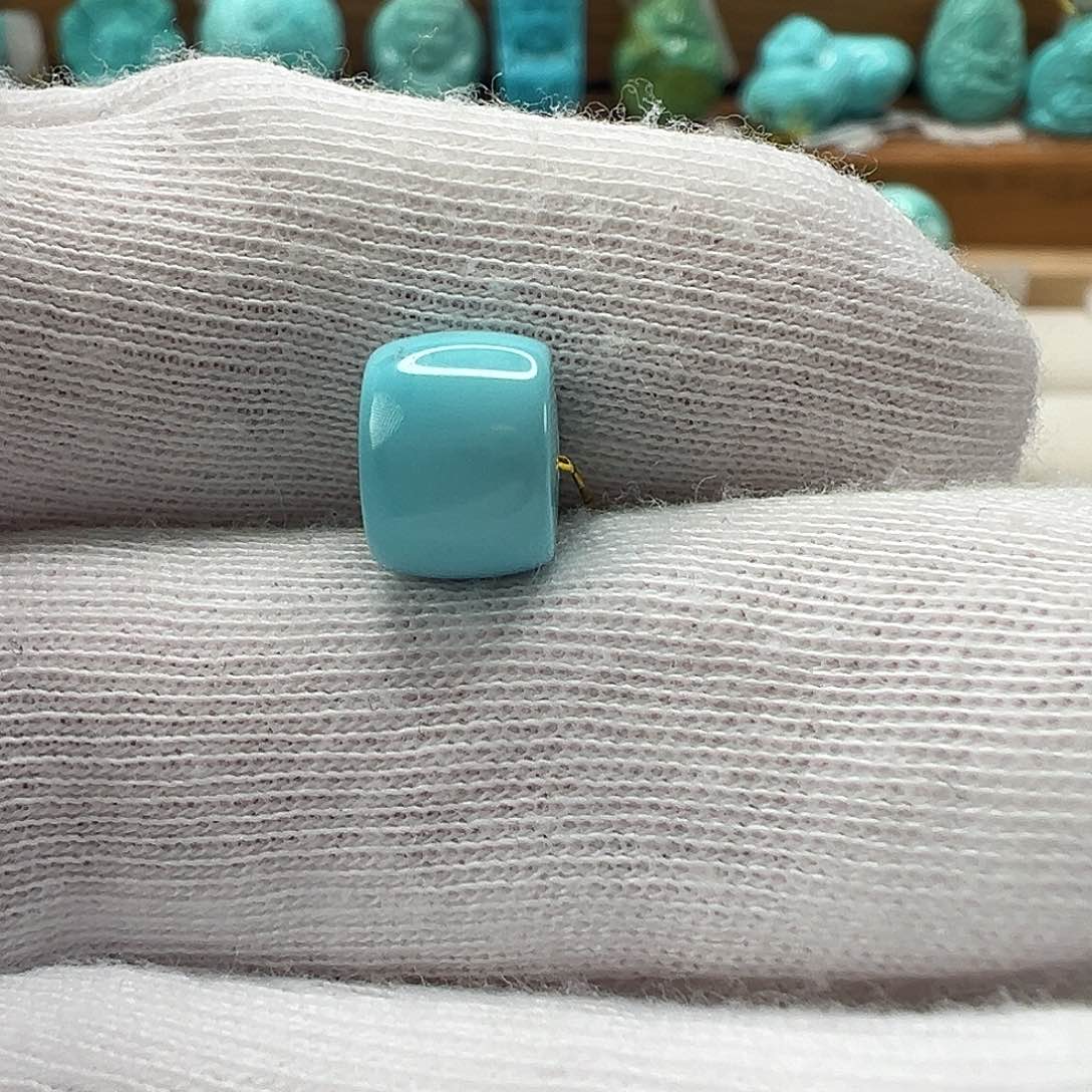 绿松石未镶嵌直切珠 