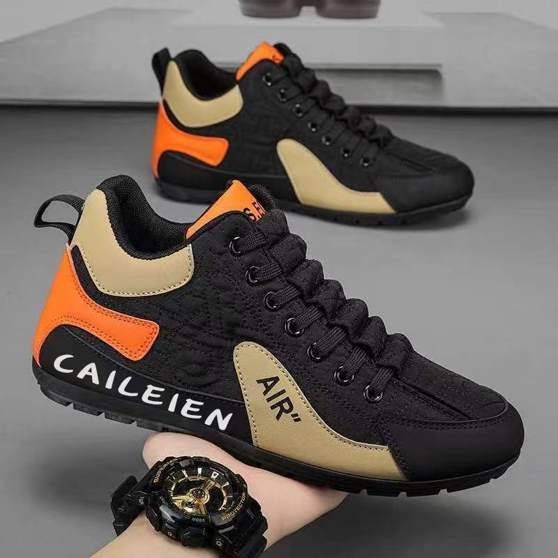 高帮帆布鞋鞋秋季新款透气运动鞋休闲平底防滑板鞋H1055