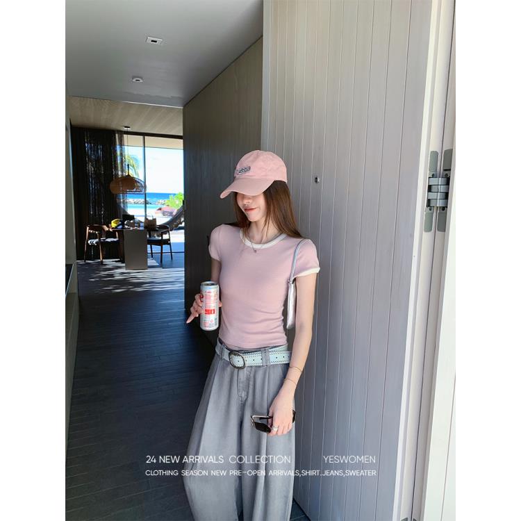 【7.31】天丝撞色组·正肩显瘦修身T恤&背心 XYF2244B3134