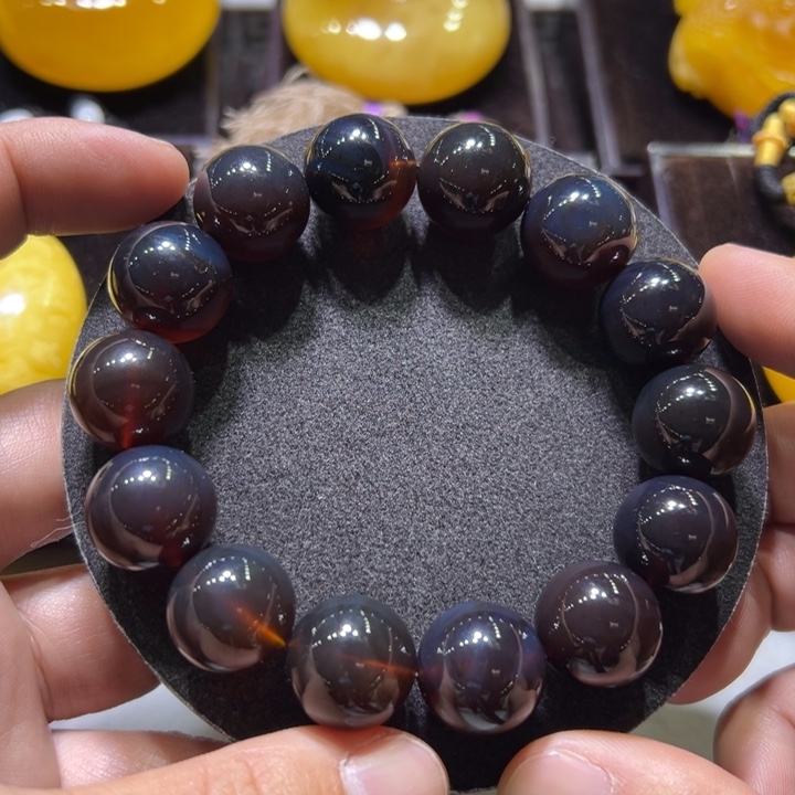 琥珀颈饰未镶嵌琥珀手串16mm