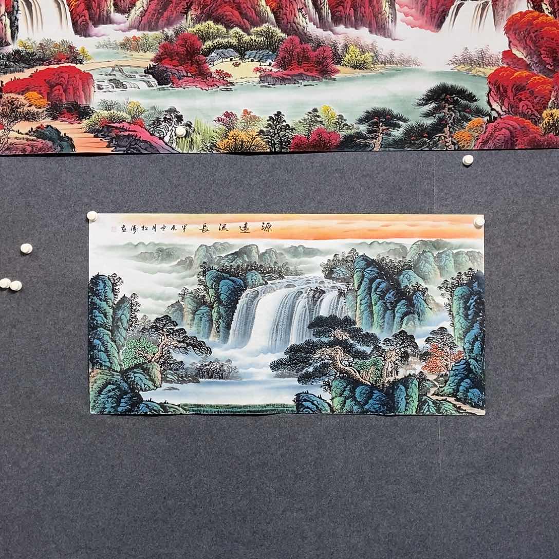 国画四尺山水一副