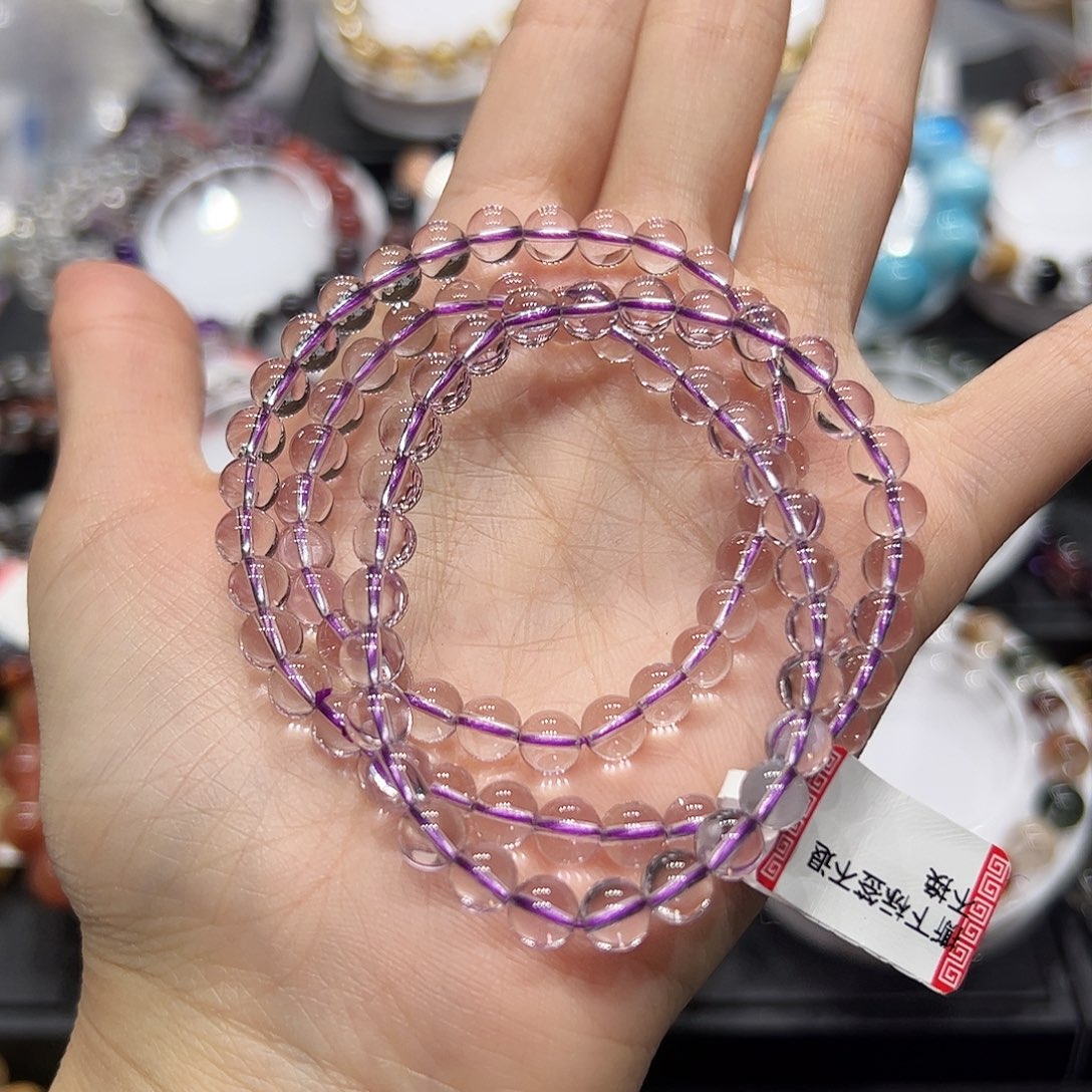 未镶嵌手链水晶Sg09玻紫全净体