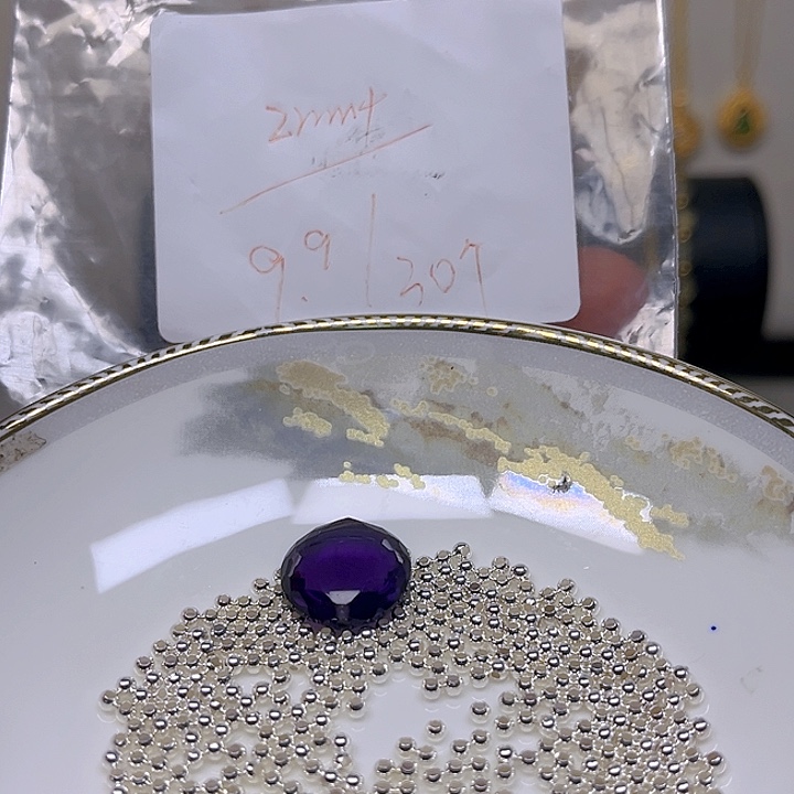 紫晶颈饰银S925镶嵌紫晶925镶嵌125