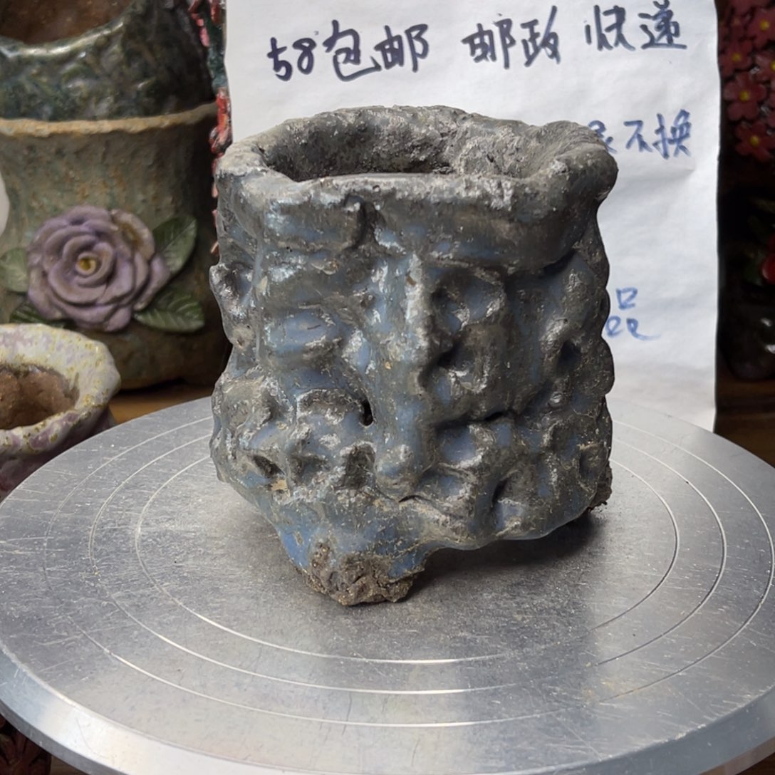 红陶粗砂陶瓷花盆