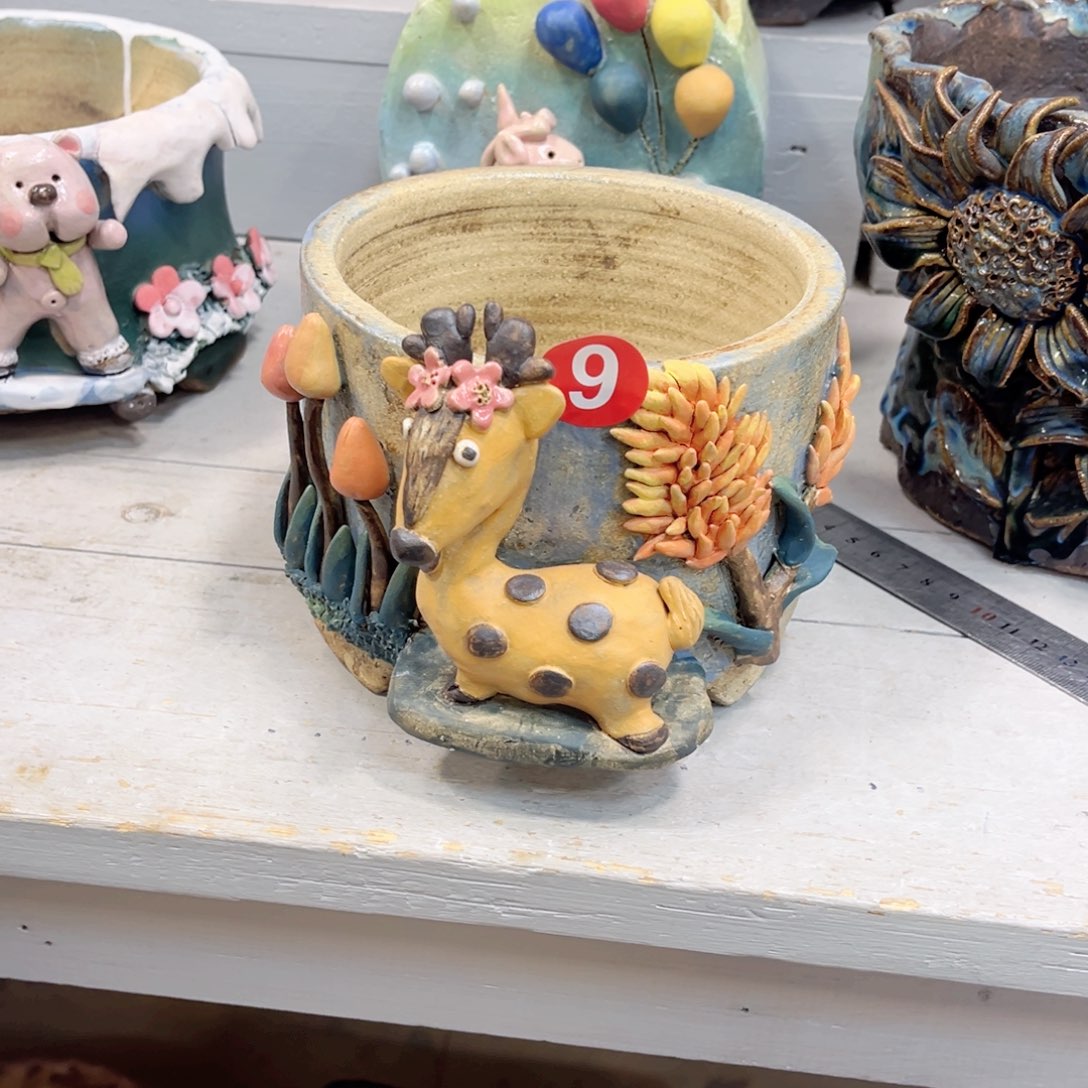 陶瓷微瑕9 号陶然花盆