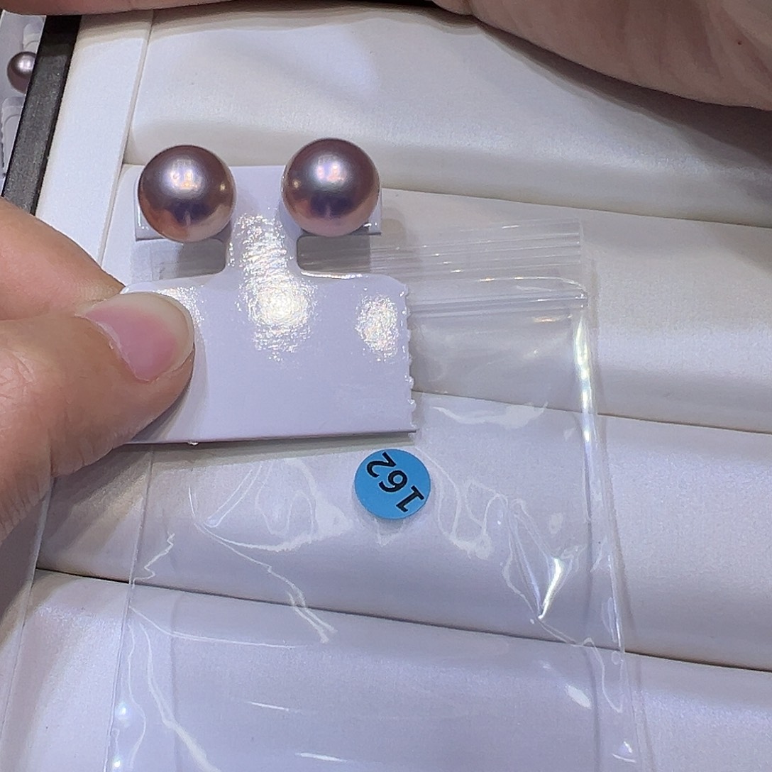 淡水珍珠耳饰银S925镶嵌