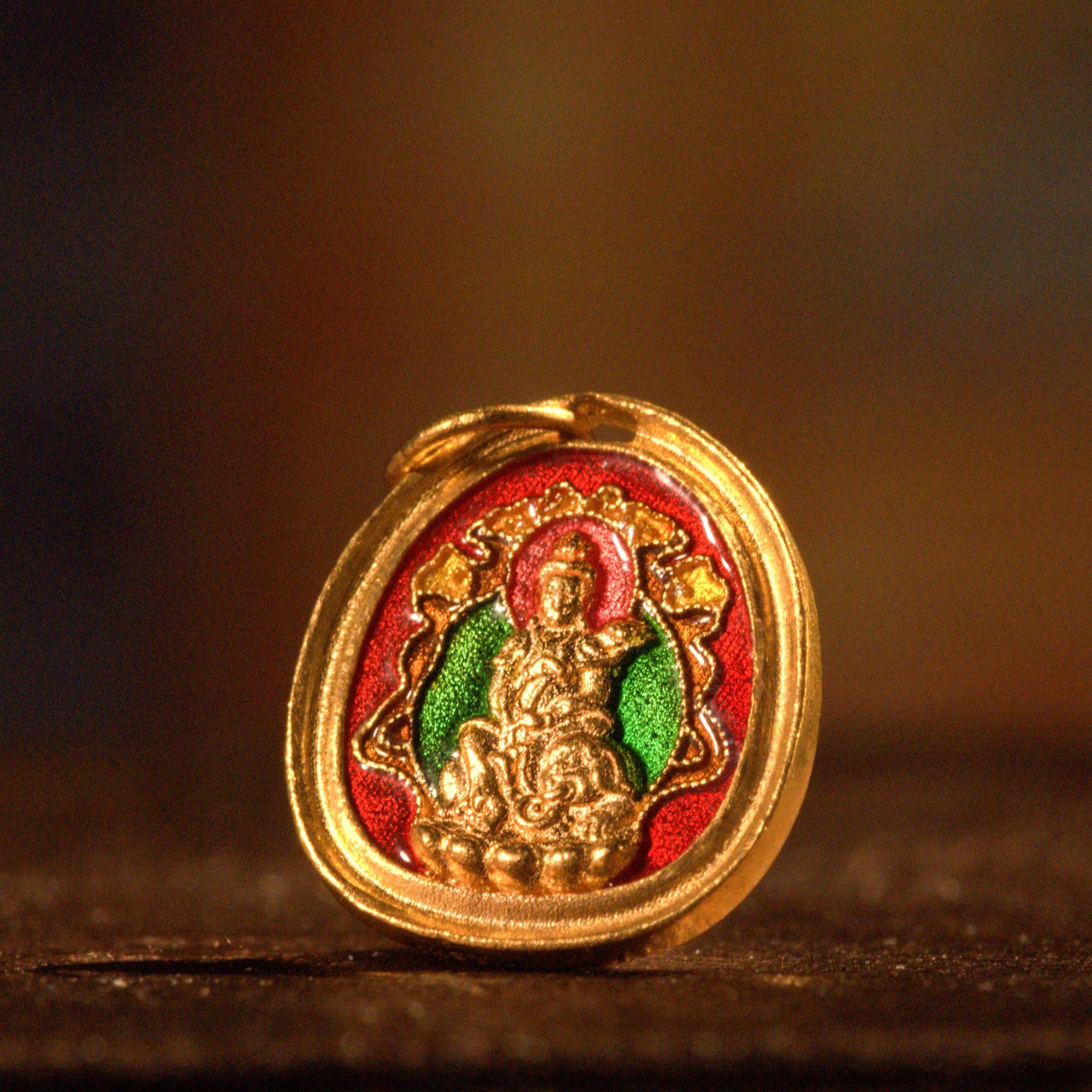 炫彩【普贤】/生肖（龙，蛇）主智慧/足金烧蓝工艺十二生肖守护神m