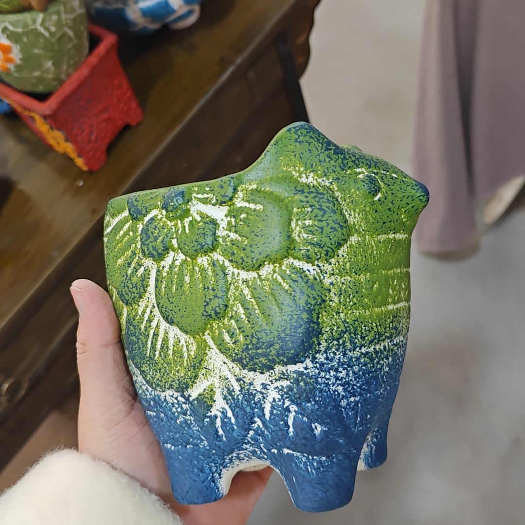 红陶吸水透气的白陶花盆凑满12发货