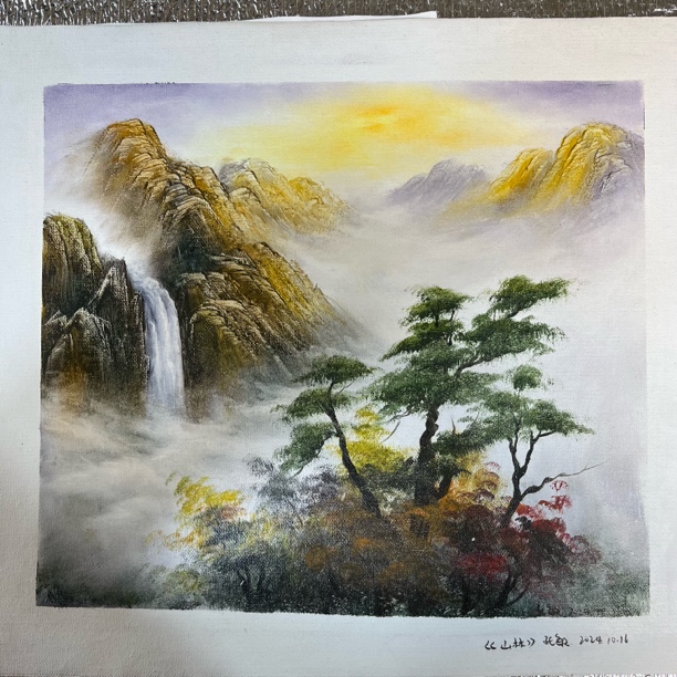 国风装饰油画适合客厅办公室等场所挂画