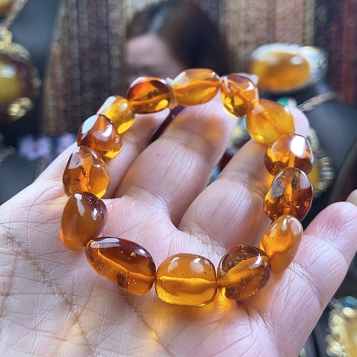 琥珀未镶嵌手链手串