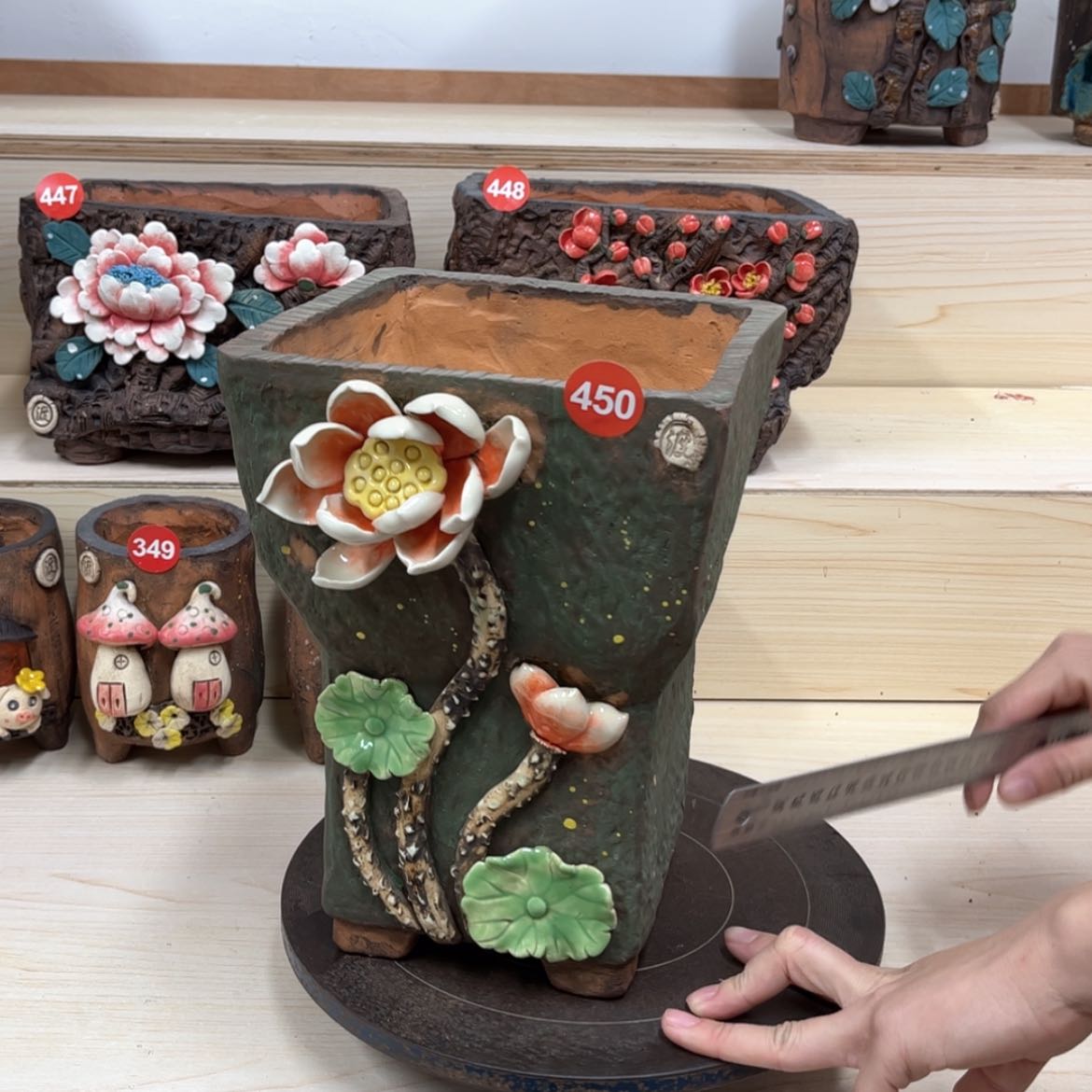 【闪购商品】紫砂花盆450号微瑕内口16×16外高26