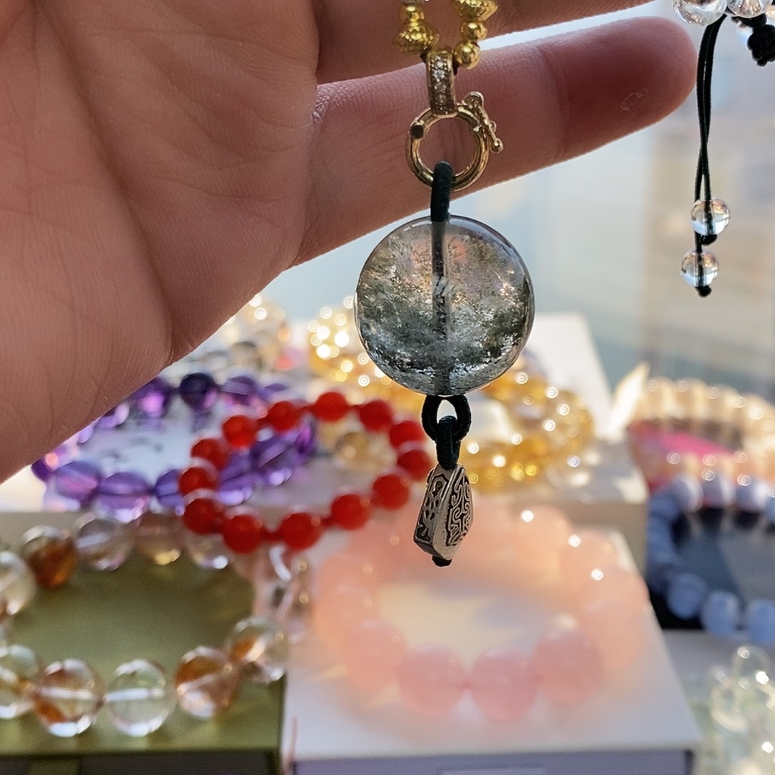 手链水晶合金绿幽灵吊坠