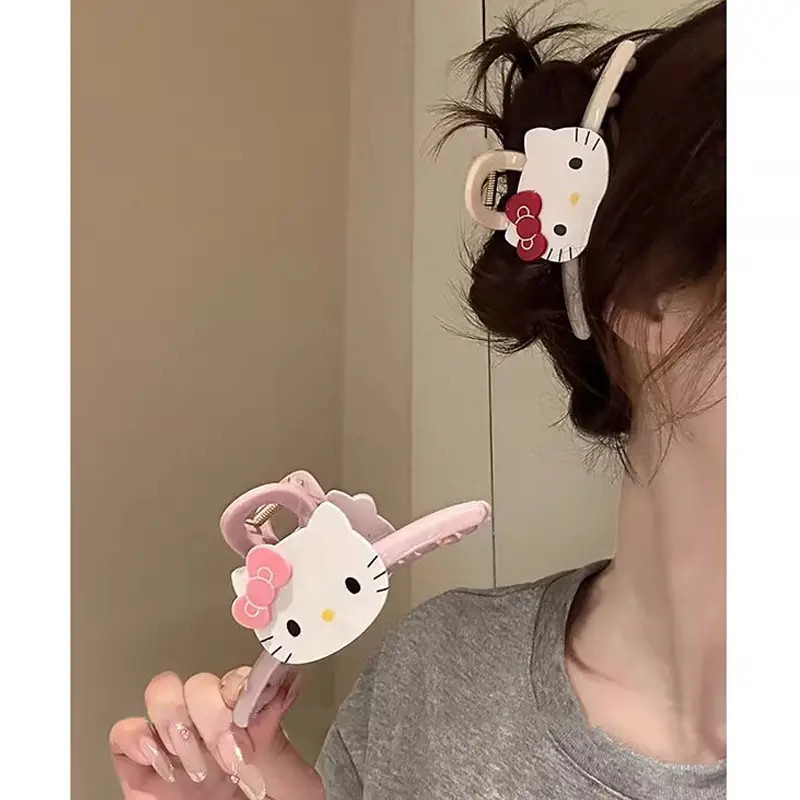 卡通kt可爱甜美新款抓夹女小众高级感后脑勺鲨鱼夹发饰头饰网红