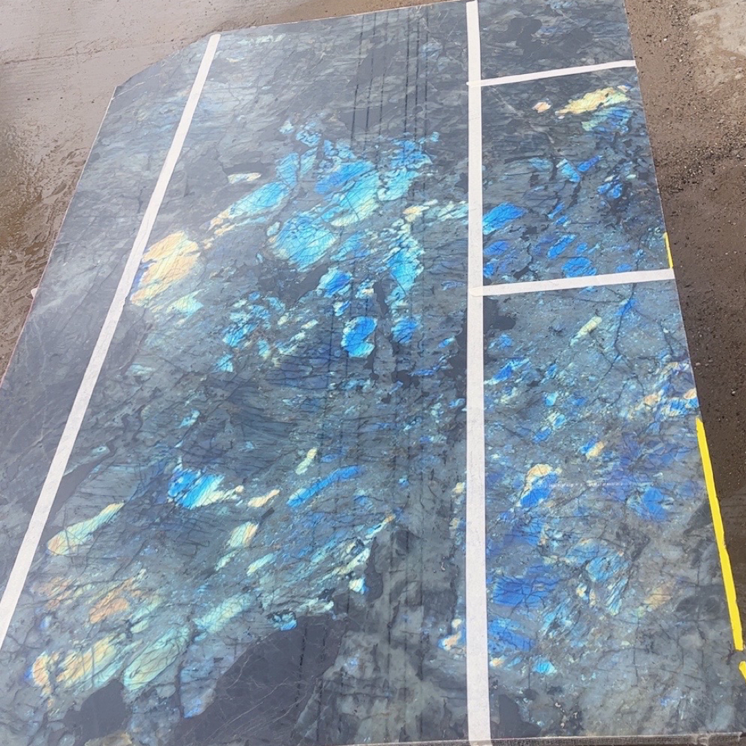 【蓝翡翠】天然奢石轻奢高品质高品质创意意式欧式餐桌长桌奢石餐桌