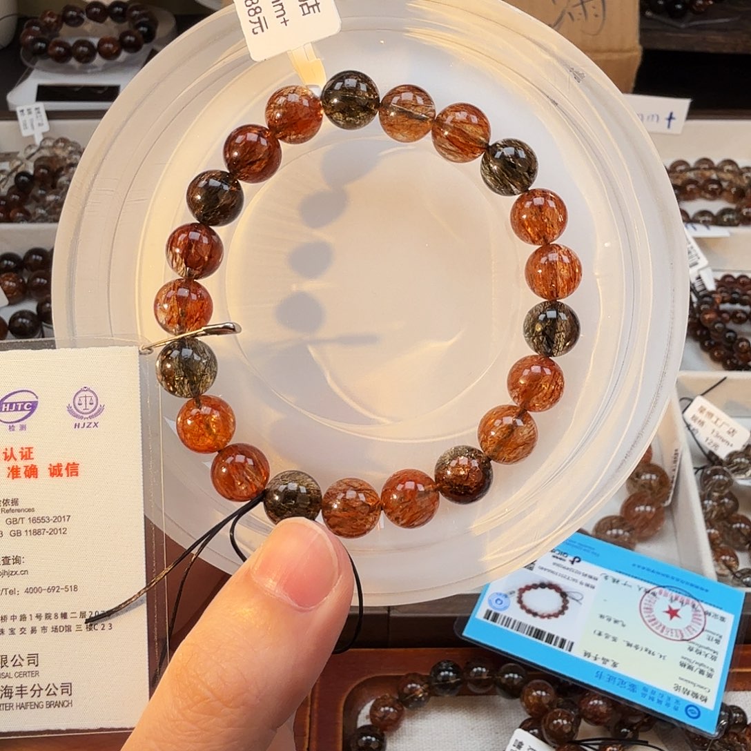 发晶手链未镶嵌天然水晶黑金超七直播间链接