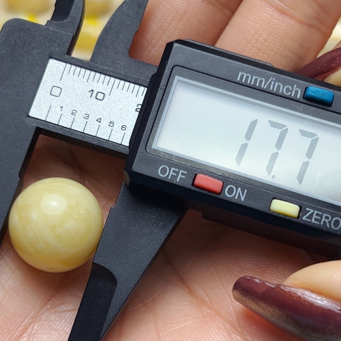 琥珀裸石未镶嵌17.7mm单珠