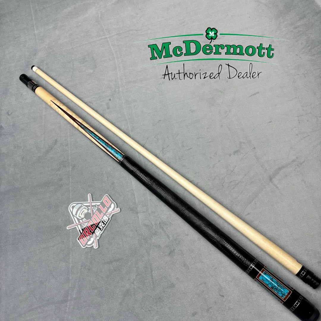 美国梅花麦克德莫特（McDermott）球杆G607大头中式黑八九球杆