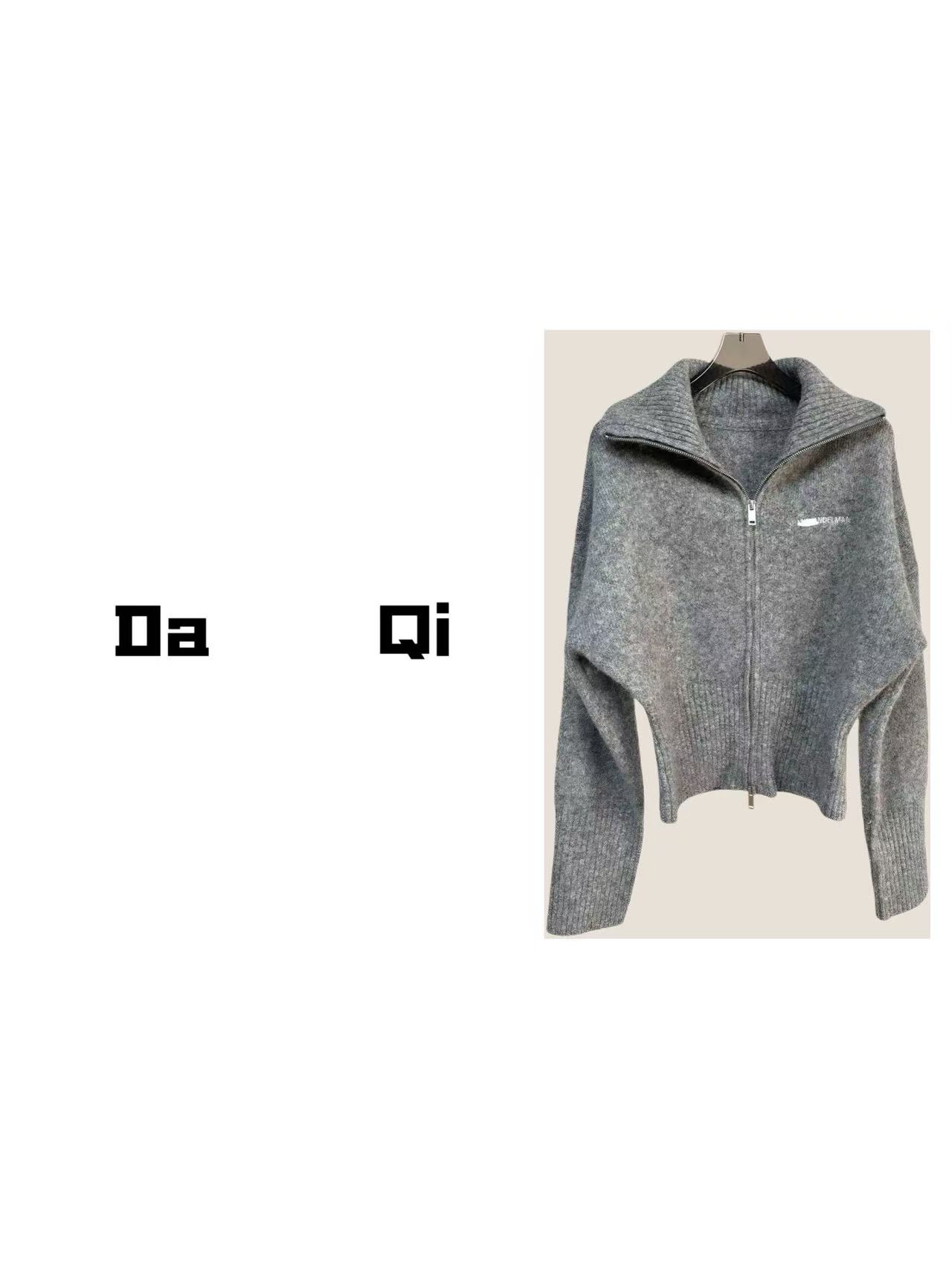 【Da    Qi】混纺开衫羊毛外套