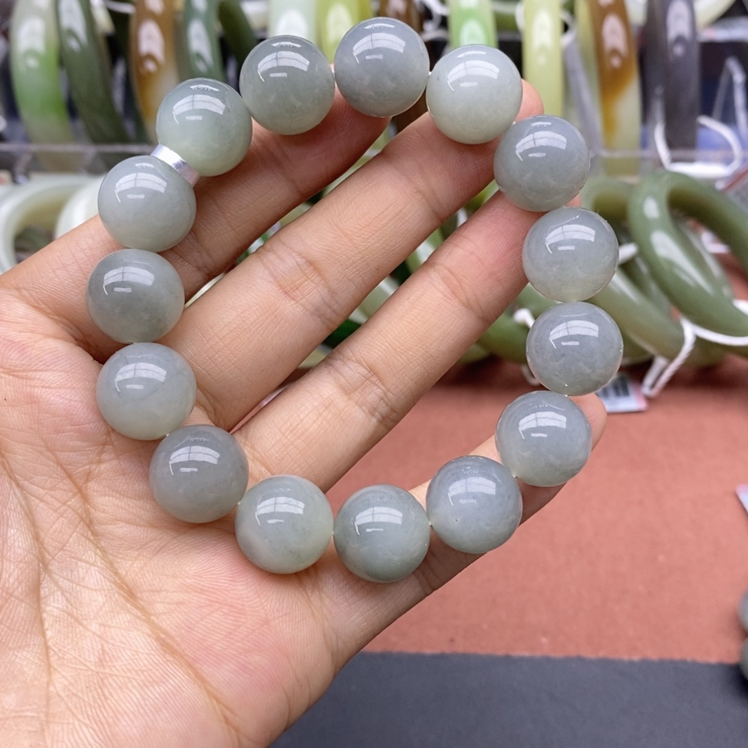 和田玉未镶嵌手串卡14