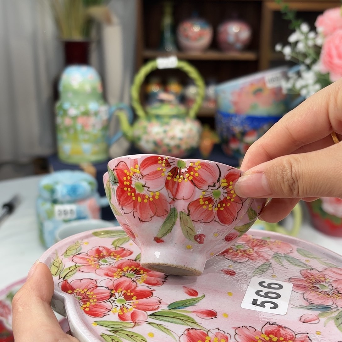 瓷片好****丽景德镇手绘高温釉下彩陶瓷茶具