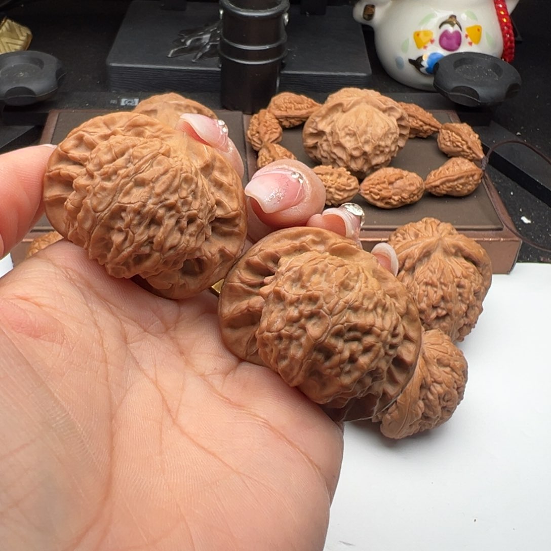 文玩核桃把件宽边