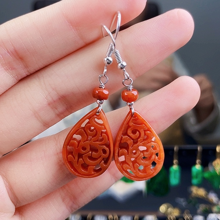 翡翠耳饰未镶嵌饰品