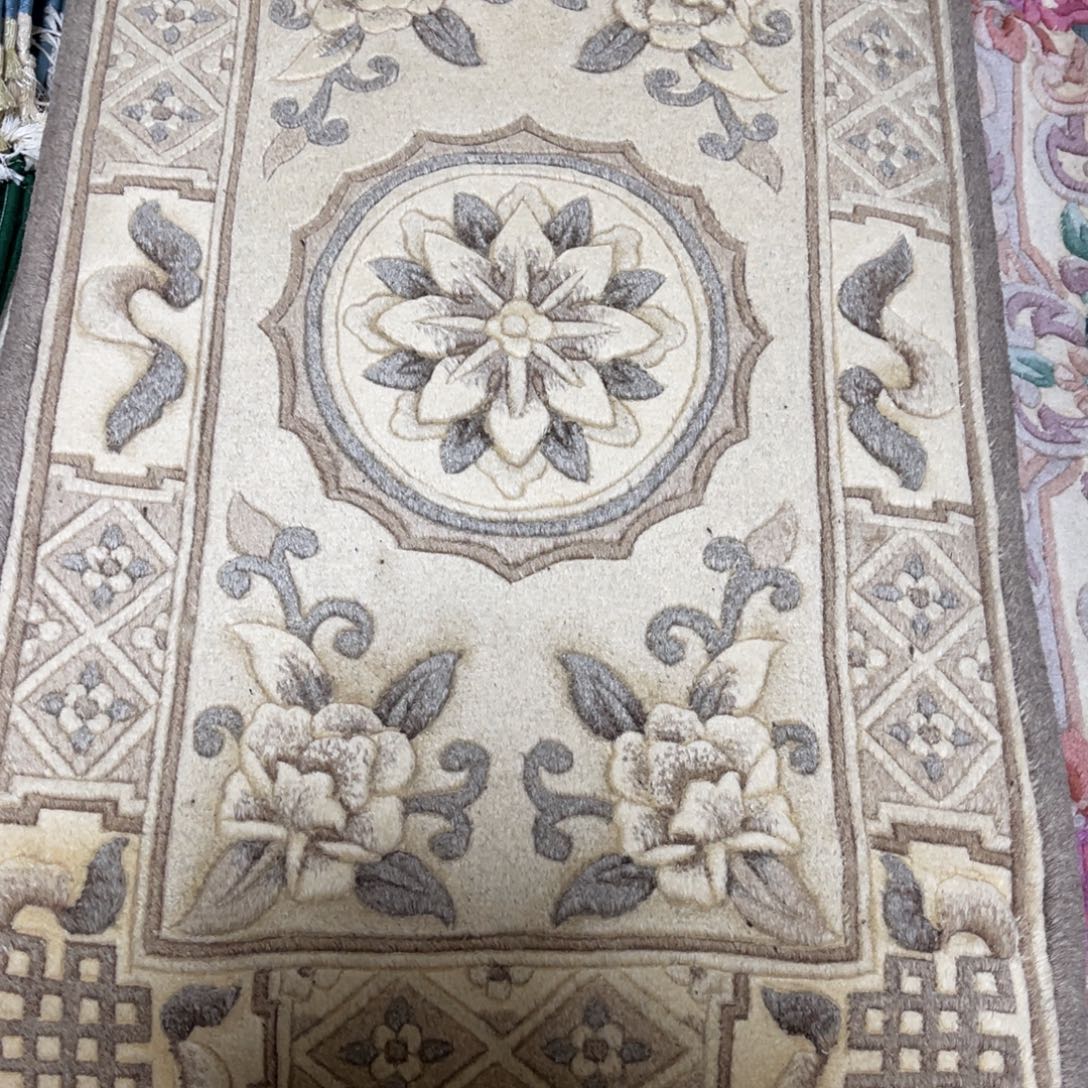 羊毛60×90纯手工羊毛入户门垫