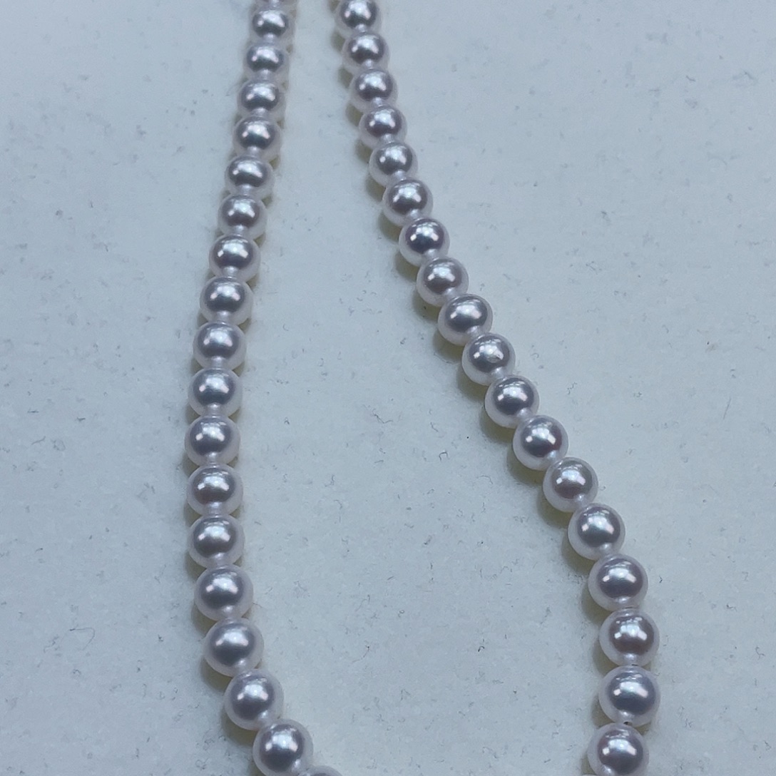 淡水珍珠颈饰银S925镶嵌5.5-6m正圆干净基本毕业