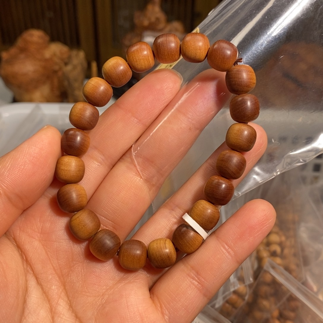 檀香木手串/手链印度 9*10沉水 随机