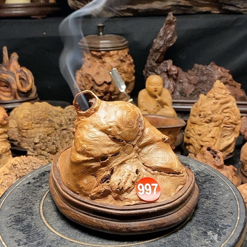 【闪购商品】997号荔枝木香炉工艺
