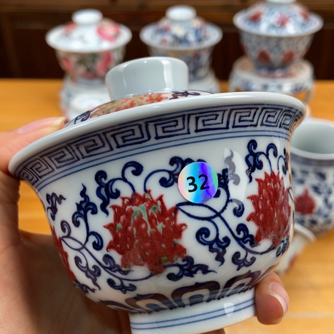 手绘现代茶具非古董